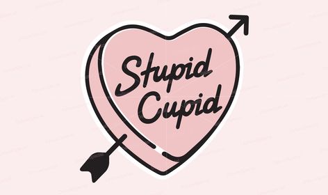 Cupid Illustration, Valentines Graphics, Valentines Funny, Cupid Svg, Hoodies Stickers, Cards Valentines, Valentine Embroidery, Chalk Wall, Anti Valentines