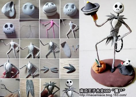 Skeleton Cake, Ghost Cake, Halloween Clay, Cake Topper Tutorial, Fondant Tutorial, Halloween Cake, Polymer Clay Diy, Fondant Figures, Polymer Crafts