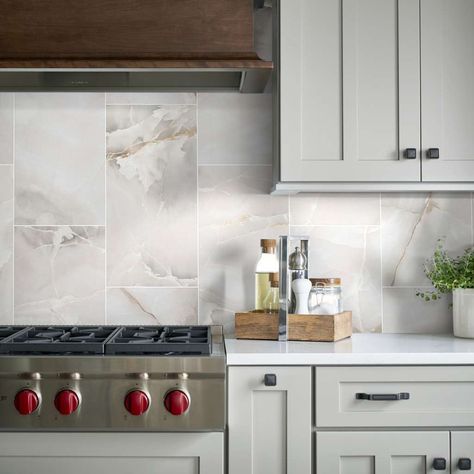 Kitchen Splash Back Large Tiles, Large Scale Tile Backsplash, Large Kitchen Backsplash Tile, 12x24 Backsplash Kitchen, 12x24 Tile Backsplash Kitchen, Big Tile Backsplash Kitchen, Large Tile Backsplash Kitchen, Calacatta Tile, 12x24 Tile