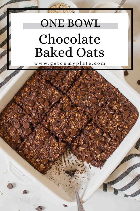 Chocolate Baked Oats, Greek Yogurt Toppings, Gluten Free Chocolate Recipes, Fast Food Breakfast, Yogurt Toppings, Protein Baking, Perfect Healthy Breakfast, Baked Oatmeal Recipes, Dairy Free Gluten Free