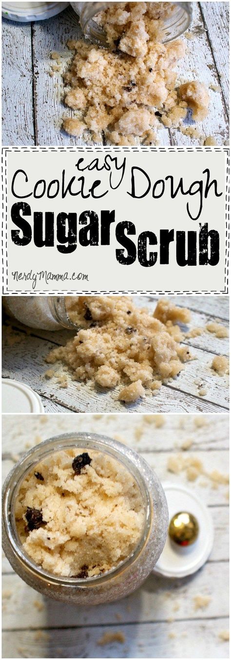 Oh, what I wouldn't give to be able to spend an hour with this Easy Cookie Dough Sugar Scrub. Kids keep hunting me down, though. Heh. Easy Cookie Dough, Gifts For Mom From Daughter, Diy Beauty Treatments, Homemade Scrub, Sugar Scrub Recipe, Homemade Bath, Diy Gifts For Mom, Sugar Scrub Diy, Sugar Scrubs