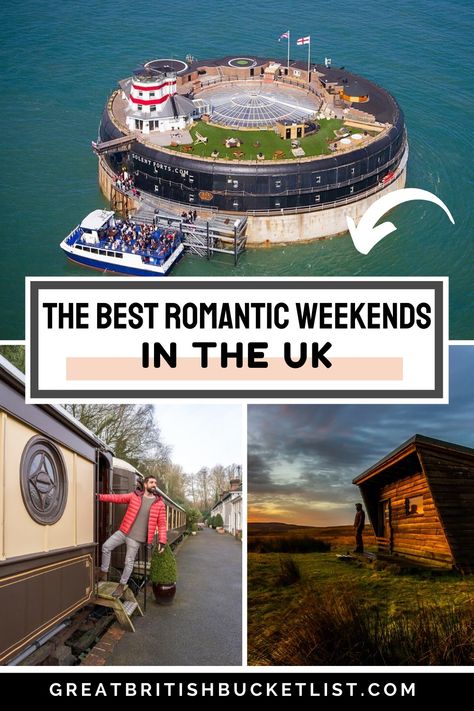 From abandoned forts to luxury glamping sites, these are some of the best romantic weekend breaks in the UK for your next trip. This is just pure wanderlust! #England #Scotland #Wales #UnitedKingdom #GreatBritain #UniqueAccommodation #UnusualAccommodation #UniqueHotels #UniqueAccommodation # RomanticWeekendsAway Best Romantic Getaways, Uk Winter, Couples Weekend, Luxury Glamping, Honeymoon Spots, Honeymoon Hotels, Glamping Site, Uk Destinations, Unique Hotels