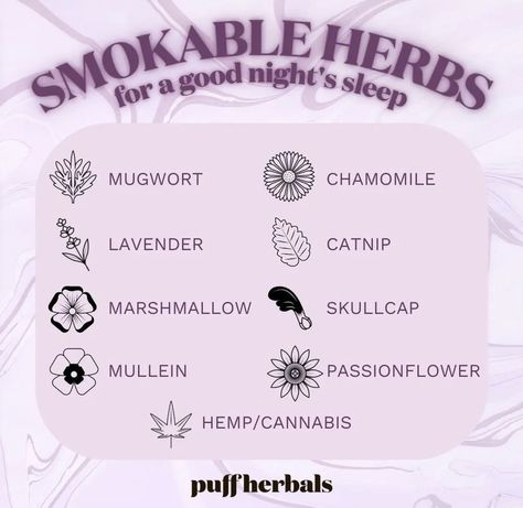 Smokable Herb Blends Recipe, Smokable Herbs Witchcraft, Smokeable Herbs For Sleep, Smokeable Herbal Blends, Smokable Herbs And Their Benefits, Smokable Herbs, Herbs For Sleep, Medicinal Herbs Remedies, Herbal Education