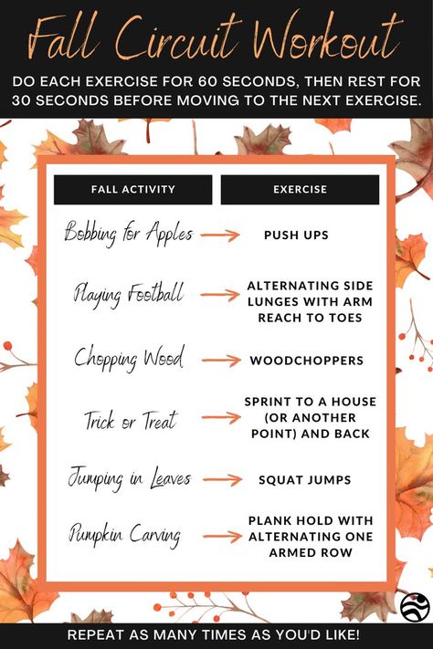 Halloween Workouts, Fall Workouts, Thanksgiving Workout, Thanksgiving Fitness, Halloween Workout, Fall Workout, Kids Workout, One Arm Row, Barre Fitness