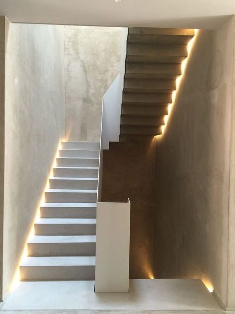 Stairs Lighting, Stairs Architecture, Stairs Design Modern, Staircase Decor, Stair Handrail, Stair Lighting, Home Stairs Design, Modern Stairs, Interior Stairs