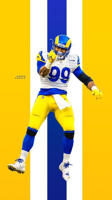 Aaron Donald Wallpaper, La Rams Wallpaper, Rams Wallpaper, La Rams Football, Cool Pose, Nfl Wallpaper, Aaron Donald, Nfl Rams, American Football Shirt