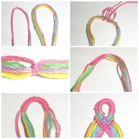 How To Make A Loop On A Friendship Bracelet, Braided Knot Bracelet, How To Start A Friendship Bracelet Knot, How To Make The Start Of A Bracelet, Bracelet Loop Knot, Friendship Bracelet Beginning Loop, How To Do The Loop On Friendship Bracelets, Friendship Bracelet Starting Loop Tutorial, How To Make A Loop Knot Friendship Bracelets