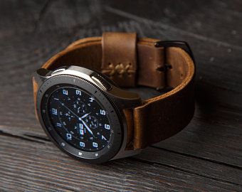 Handmade Watch Strap, Handmade Watch Bands, Gear S3 Frontier, Watch Gears, Samsung Watch, Samsung Galaxy Watch, Classic Watches, Crazy Horse, Stitching Leather