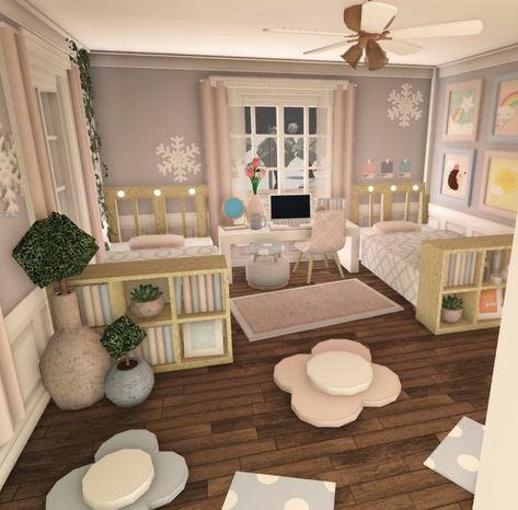 Preppy House, Blocksburg Room Ideas￼, House Plans With Pictures, Bloxburg Home, Bloxburg Room Ideas, Free House Design, House Decorating Ideas Apartments, Small House Layout, Simple Bedroom Design