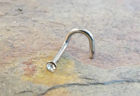 Nose Ring Nose Piercing 18 Gauge Nose Stud Corkscrew Wire Nose Ring, Noise Rings, Corkscrew Nose Ring, Ring Nose Piercing, Nose Piercing Ring, Dream Catcher Necklace, Piercing Nose, Nose Piercings, Aromatherapy Jewelry