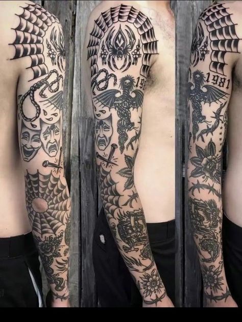 Neo Traditional Arm Sleeve, Traditional Tattoo Shoulder Cap, Traditional Tattoo Half Sleeve, Shoulder Traditional Tattoo, Traditional Shoulder Cap Tattoo, Traditional Tattoo Art Sleeve, Tattoo Styles Oldschool, Shoulder Tattoo Traditional, American Traditional Sleeve Black