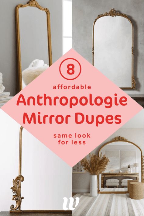 Kirkland Mirror, Arch Mirror Decor, Floor Mirror Living Room, Wall Pantry Ideas, Gold Floor Mirror, Wall Pantry, Gold Arch Mirror, Oversized Floor Mirror, Anthropologie Mirror