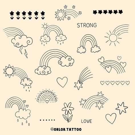 rainbow flash! 🌈 all available for handpoke happy pride month :) happy to edit the designs slightly for you, just ask, and can do different colour combos too :) I can also do other words in this font and rainbow coloured I always do deals when you book more than one in a session. weekends and evenings available too message me or use my booking form to book! @harmlesstattoo Braintree, Essex #rainbowtattoo #handpoketattoo #stickandpoke #sticknpoke #handpoke #smalltattoo #pride #pridemont... Rainbow Name Tattoo, Rainbow With Clouds Tattoo, Happy Cloud Tattoo, Cloud Rainbow Tattoo, Pride Flash Tattoo Ideas, Rainbow And Cloud Tattoo, Subtle Rainbow Tattoo, Rainbow Tattoo Ideas Black And White, Double Rainbow Tattoo