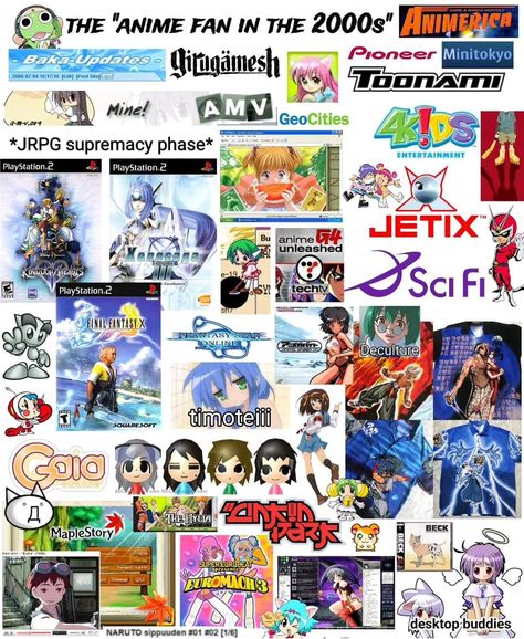 the "anime fan in the 2000s" based on my experience in the decade ☝🏻 2000s Anime, Anime Dvd, Anime Suggestions, Final Fantasy X, Anime Fandom, The 2000s, Playstation 2, Tokio Hotel, May 17