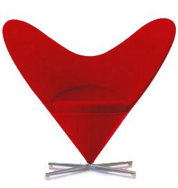 HEART CONE | by Verner Panton | for VITRA | od 9 945 PLN Pantone Chair, Heart Chair, Romantic Furniture, Mid Century Furnishings, 1950s Design, Iconic Furniture, Red Chair, Verner Panton, Living Room Remodel