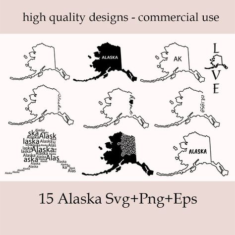 Alaska Svg, Line Hand Drawing, Alaska Map, Outline Drawings, Layers Design, Png Clipart, Svg Files, Alaska, Design Projects