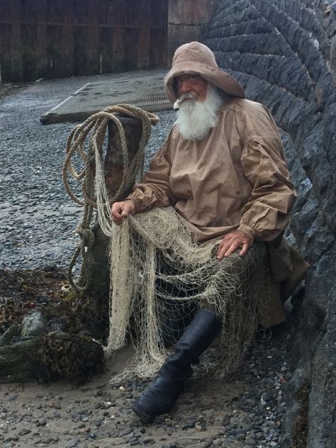 Fisherman Clothing, Fisherman Costume, Fisherman Outfit, Heal Your Soul, Christmas Posts, Old Fisherman, Man Sitting, Fish Man, Figure Poses