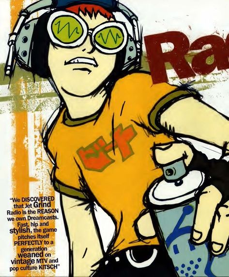 Dreamcast Aesthetic, Dreamcast Magazine, Cyberpunk Y2k, Rauch Fotografie, Jet Set Radio, Sega Dreamcast, Graffiti Style Art, Comic Style Art, Swag Art