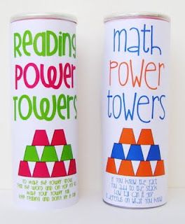 MUST buy some Pringles to make these! Tutor Business, Power Towers, Power Tower, Math Stations, Guided Math, Classroom Fun, Early Finishers, 1st Grade Math, Math Facts