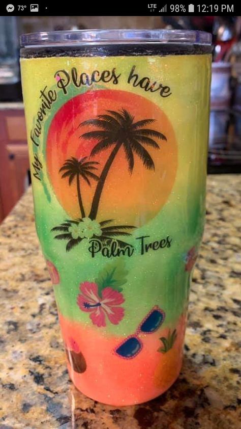 Beach Tumblers, Decorated Cups, Coffee Tumblers, Epoxy Cups, Glitter Yeti, Tumbler Pictures, Diy Tumbler, Yeti Cups, Epoxy Tumbler