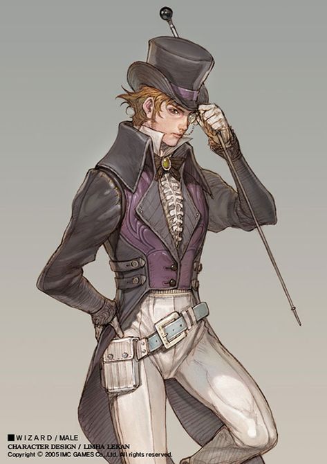 Male Wizard Top Hat Drawing, Steampunk Male, Punk Character Design, Punk Character, Steampunk Character, Male Steampunk, Steampunk Illustration, Hat Drawing, Steampunk Characters