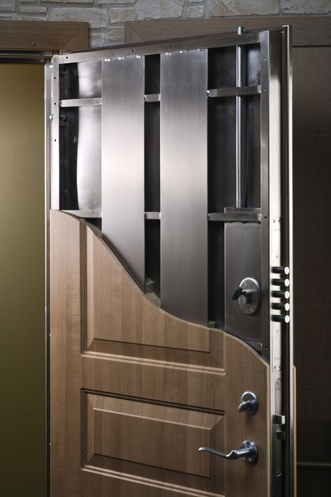 Pintu Interior, Residential Exterior, House Frame, Safe Door, Panic Rooms, Doors Makeover, Security Doors, Secret Room, Hidden Rooms