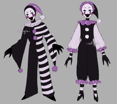 Puppet Design, Different Drawing Styles, Clown Clothes, The Marionette, Fnaf Oc, The Puppet, Cute Clown, Evil Clowns, Different Art Styles