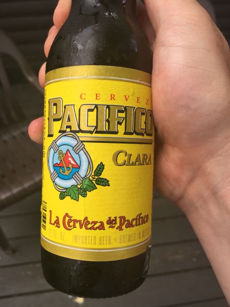 Pacifico Beer || So refreshing after a day of surfing. Summer Beer Aesthetic, Beer Modelo, Beer Beach Aesthetic, Budlight Beer Aesthetic, Pacifico Beer, Beer Brewing, Mixology, Beer Bottle, Surfing