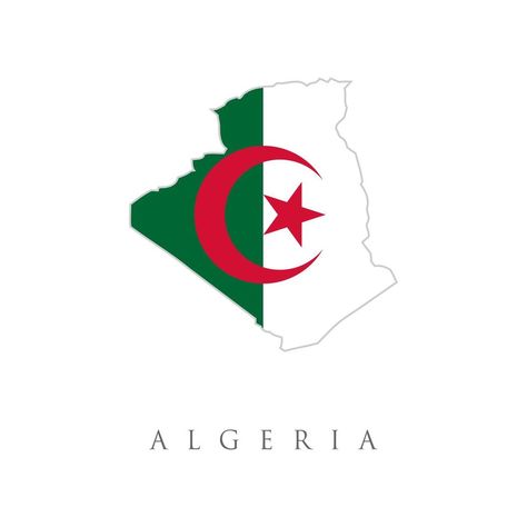 Algeria country flag inside map contour design icon logo. Algeria flag map. The flag of the country in the form of borders. Stock vector illustration isolated on white background. Algeria Independence Day, Algerian Flag, Burkina Faso Flag, Algeria Flag, Cote D'ivoire Flag, Contour Design, Algeria Map, Drawn Map, Design Icon