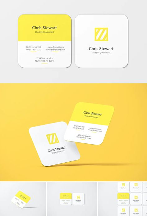 Rounded Square Business Card Mockup Square Business Card Design, 2022 Graphic Design, Best Of 2022, Photo Business Cards, Square Business Cards, Stylish Business Cards, Business Card Mockup, Graphic Design Business Card, Vertical Business Cards