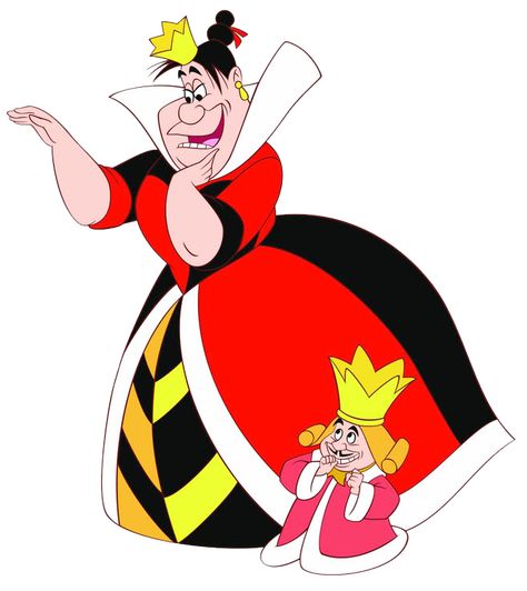 Queen & King of Hearts Clipart Alice In Wonderland Cartoon, Alice In Wonderland Clipart, Alice In Wonderland Pictures, Queen Of Hearts Alice, Alice In Wonderland Decorations, Disney Quilt, Wonderland Artwork, Alice In Wonderland Characters, Alice In Wonderland Book