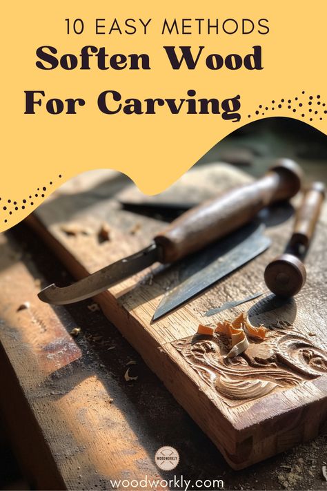 Elevate your carving skills! Learn the secrets to softening wood, making intricate designs easier to carve. Perfect guide for beginners and seasoned woodworkers. #DIY #WOODWORKINGDIY #WOODWORKINGTIPS Wood Carving For Beginners, Paint Thinner, Chip Carving, Wood Furniture Diy, Wood Carving Patterns, Green Wood, Kiln Dried Wood, Wood Pallet Projects, Carving Tools