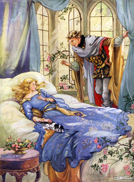 free sleeping beauty fairy tale book page - Google Search Sleeping Beauty Art, Fairy Tale Images, Fairy Tale Illustration, Vintage Fairy, Fairytale Illustration, Vintage Fairies, Beauty Illustration, Fairytale Art, Illustration Vintage