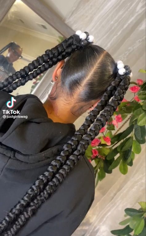 2 Ponytails 4 Braids, 2 Braid Ponytail Hairstyles, Two Braided Pigtails Black Women, 2 Pigtails Hairstyles, Two Ponytails Braids, Pigtail Braids Black Women, Braided Pigtails Black Women, 2 Ponytails Braided, Quick Styles For Black Women