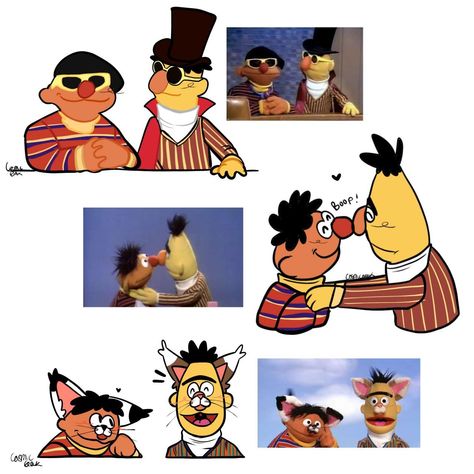 Bert X Ernie, Bert And Ernie Fanart, Muppets Fanart, Epi Y Blas, Beto Y Enrique, Bert And Ernie, Elmo World, Sesame Street Muppets, Bert & Ernie