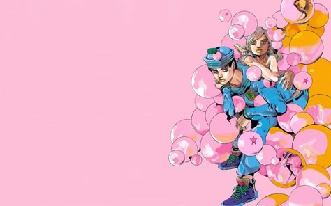 Araki Hirohiko Art Wallpaper Pc, Jojolion Cover, Jjba Scenery, Araki Hirohiko Art Wallpaper, Jojo Wallpaper Desktop, Jojo Twitter, Minimal Desktop Wallpaper, Jjba Art, Pink Wallpaper Laptop