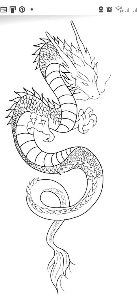 Simple Dragon Drawing, Dragon Tattoo Simple, Dragon Tattoo Outline, Dragon Tattoo Stencil, Japanese Dragon Drawing, Easy Dragon Drawings, Small Dragon Tattoos, Dragon Tattoo Art, Dibujo Simple