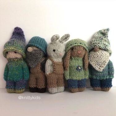 Diy Stuffed Animal, Knitted Stuffed Animals, Knit Doll, Animal Knitting Patterns, 자수 디자인, Crochet Diy, Knitted Dolls, Knitted Toys, Crochet Stuff