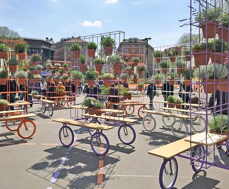 Garden On Wheels, City Gardens, Urban Intervention, Design City, Urban Landscape Design, Public Space Design, Plans Architecture, Garden Solutions, Urban Furniture