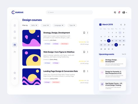 Hiya design ninjas! Distance learning has never been as relevant as it is now.  So I came up with a new shot. Here we have an educating online platform that allows you to study various courses in d... Ui Design Dashboard, Card Ui, Web Platform, Ui Design Website, Dashboard Design, Ui Design Inspiration, Web Inspiration, App Ui Design, Ui Inspiration