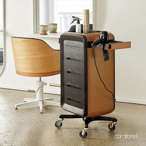 Salon Trolley Cart Ideas, Hairdressing Trolley, Salon Cart, Hair Salon Equipment, Hairdressing Chairs, Salon Mirrors, Suite Ideas, Salon Trolley, Esthetics Room