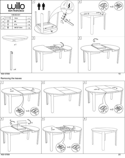 Olea 42" Round Extension Table Round Extension Table, Manual Design, Graphic Design Infographic, Technical Illustration, Site Analysis, Manual Book, Art Appliqué, Ikea Chair, Info Design