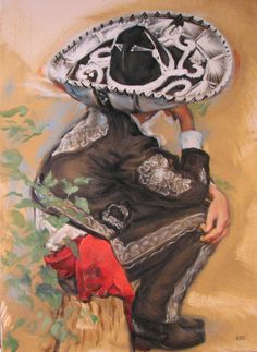 Mexican Art Painting, Mexican Artwork, Mexican Paintings, Latino Art, Mexican Culture Art, Painting Of A Woman, Chicano Drawings, Mexican Hat, Mexican Heritage