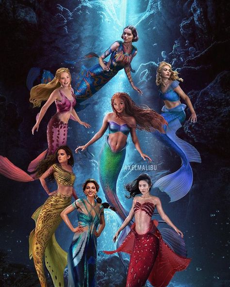 All Posts • Instagram Disney Princesses As Mermaids, Greek Mythical Creatures, Maleficent Aurora, Little Mermaid Live Action, Jasmine Aladdin, Disney Live Action Movies, Background Change, Disney Princess Artwork, Disney Princess Fan Art