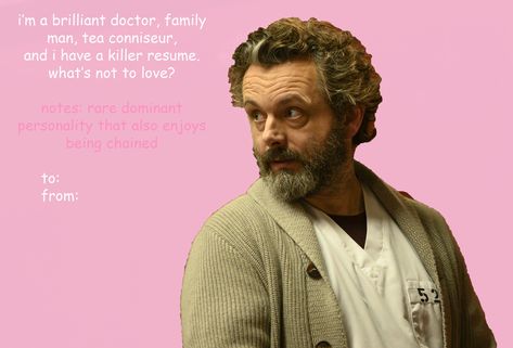 Martin Whitly - Prodigal Son - Valentine Martin Whitly Prodigal Son, Prodigal Son Tv Show, Malcolm Bright, Prodigal Son, Girl Dinner, Michael Sheen, Valentine Cards, Funny Pins, Doctor Who