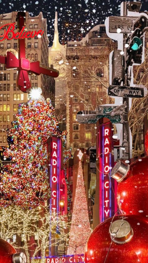 Christmas In City, Christmas New York Wallpaper, Vintage New York Christmas, Christmas In New York Wallpaper, Noel New York, New York City Christmas Wallpaper, Christmas New York, Christmas In Nyc, Christmas In New York