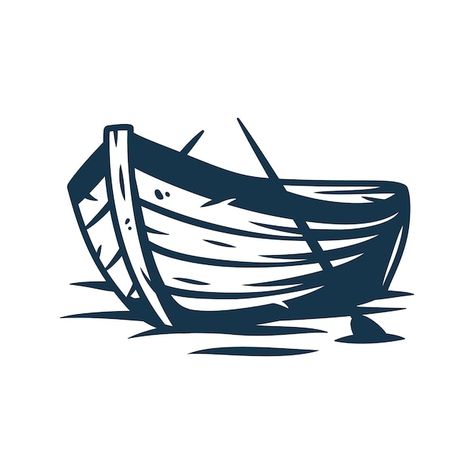 Wooden Row Boat, Boat Images, Boat Sketch, Boat Vector, Boat Illustration, Graphic Illustrations, Row Boat, Wooden Boats, Scroll Saw