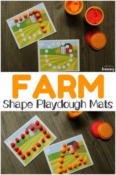 Build fine motor skills and shape awareness with these fun printable farm shape playdough mats! #learning #education #kidsactivities #preschool #homeschooling Counting Preschool, Farm Activities Preschool, Spring Lesson Plans, Preschool Shapes, Preschool Farm, Farm Animals Preschool, Farm Lessons, Farm Animals Activities, Farm Theme Preschool