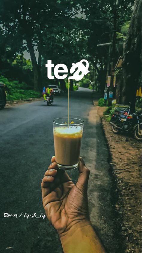 Coffee time Instagram Evening Story Ideas, Evening Tea Quotes, Chai Instagram Story Ideas, Tea Creative Ads Design, Chai Typography, Evening Coffee Instagram Story, Coffee Creative Post, Kerala Instagram Stories, Tea Instagram Story Ideas