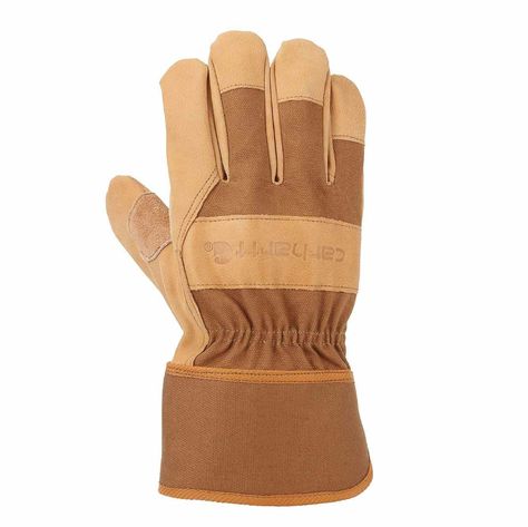 Men's Safety Cuff Work Glove A518S | Carhartt Carhartt Gloves, Leather Work Gloves, Mens Rugged, Bison Leather, Safety Gloves, Cold Weather Gloves, Gardening Gloves, Work Gloves, Mens Gloves